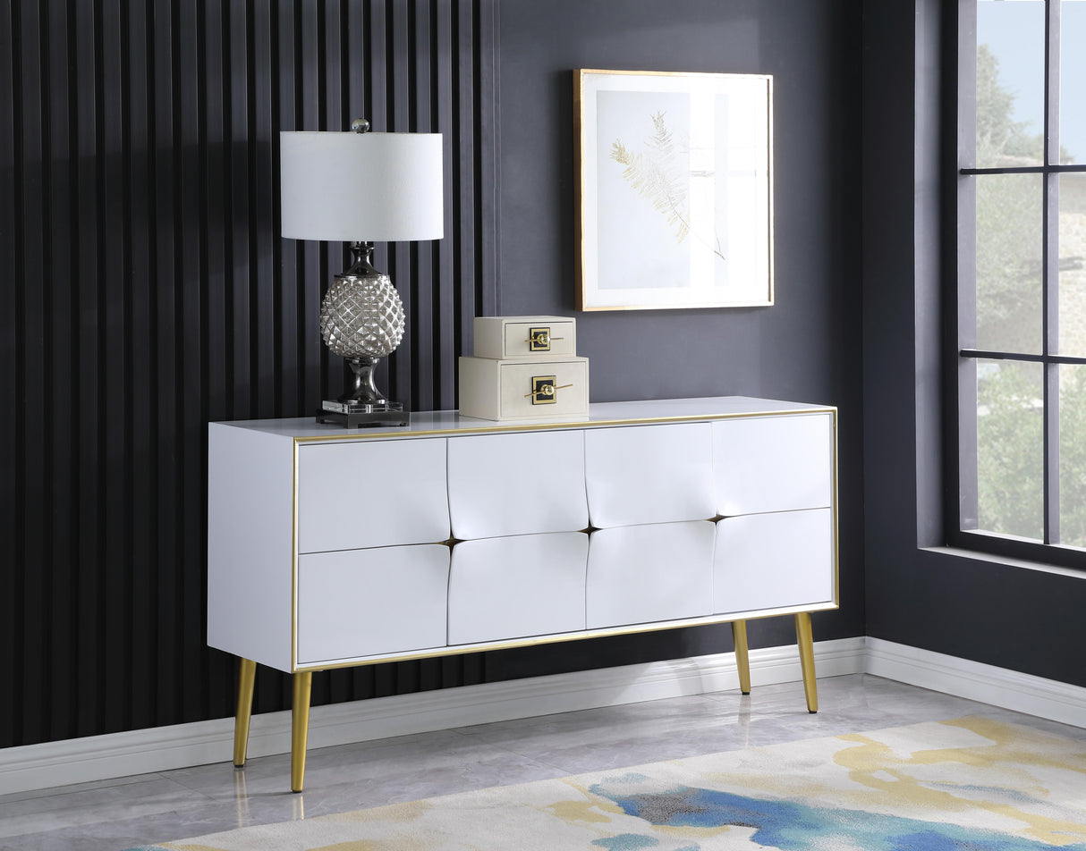 Pop White / Gold Sideboard/Buffet - galleria furniture outlet
