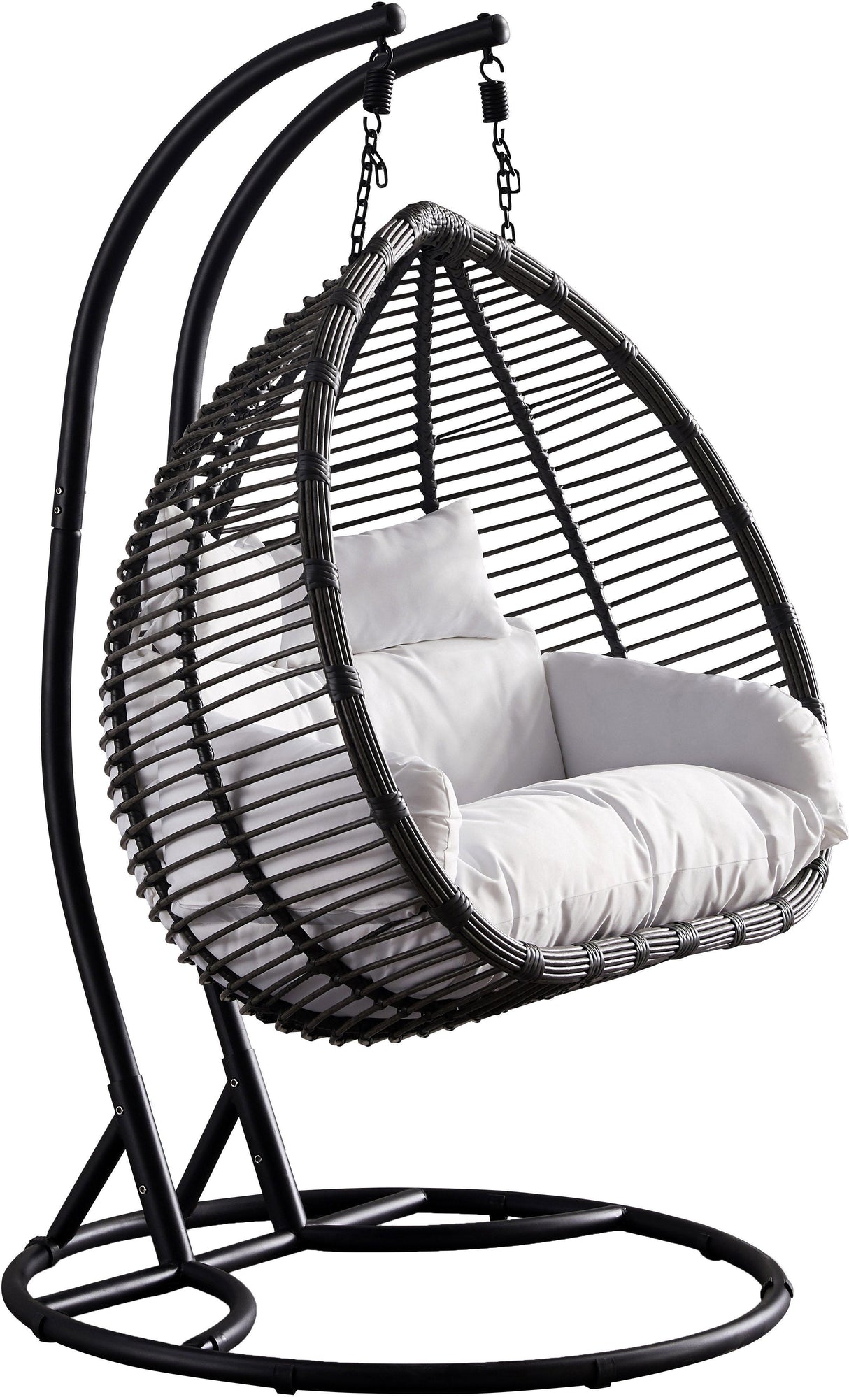 Tarzan Dark Grey Outdoor Patio Double Swing Chair - galleria furniture outlet