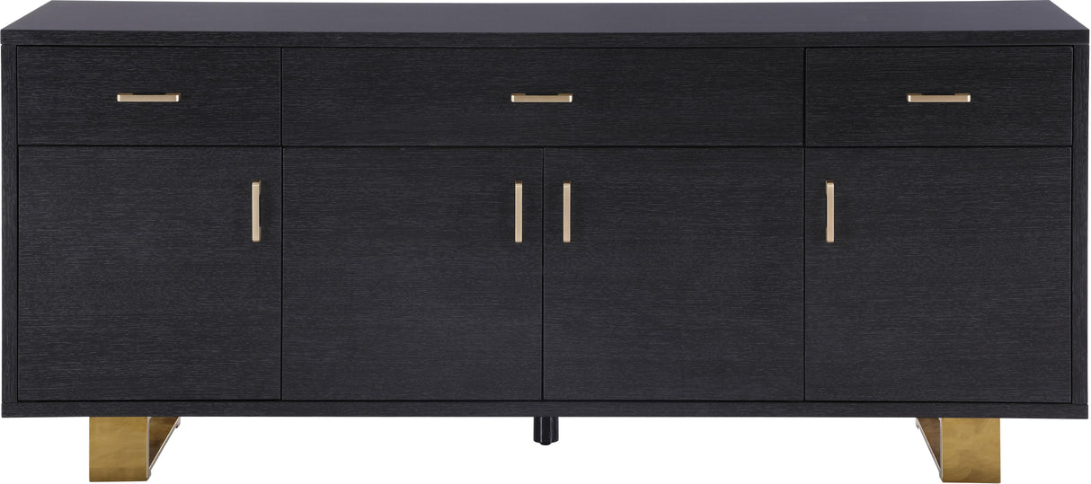 Excel Grey Oak Veneer Lacquer Sideboard/Buffet - galleria furniture outlet
