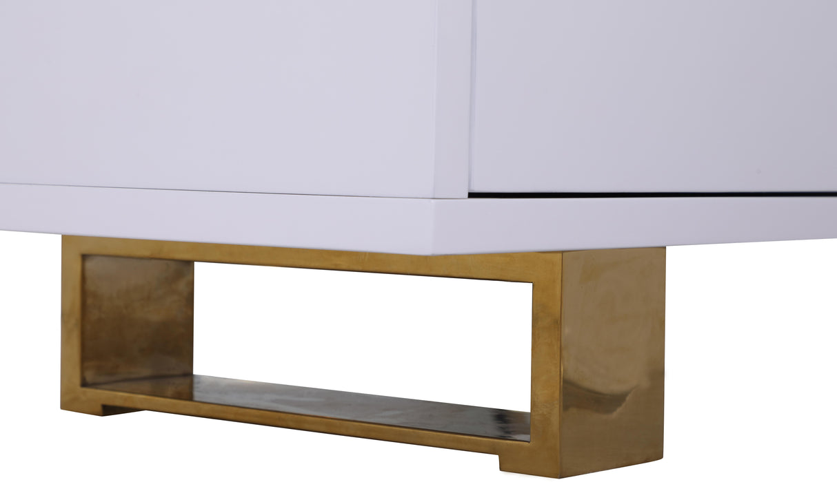 Excel White Lacquer Sideboard/Buffet - galleria furniture outlet