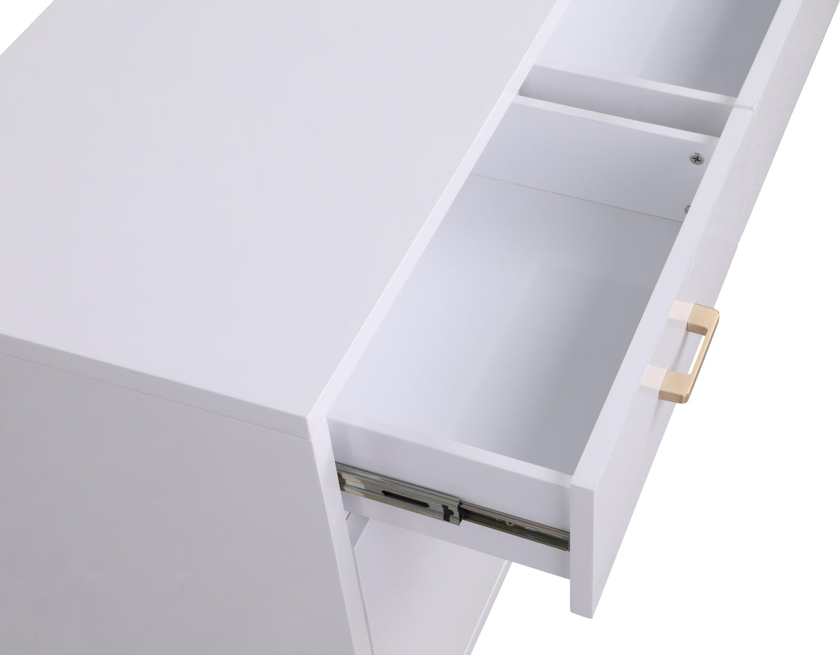 Excel White Lacquer Sideboard/Buffet - galleria furniture outlet