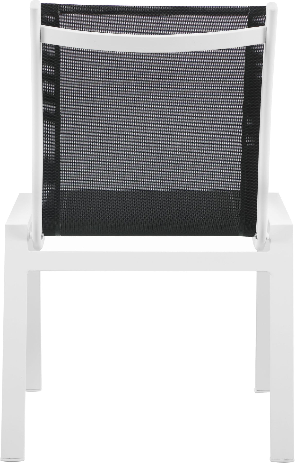 Nizuc Black Mesh Waterproof Fabric Outdoor Patio Aluminum Mesh Dining Chair - galleria furniture outlet