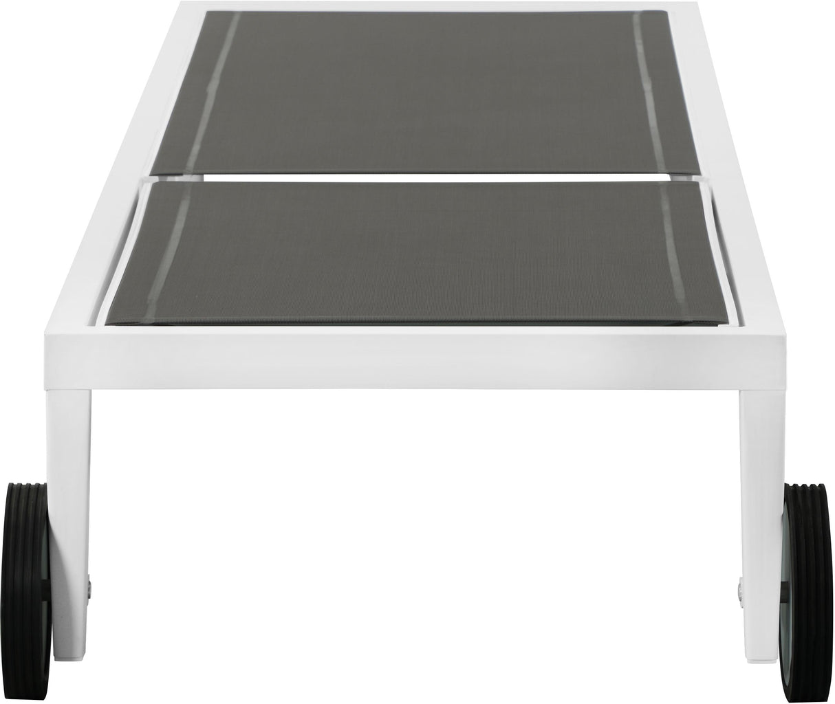 Nizuc Grey Mesh Waterproof Fabric Outdoor Patio Aluminum Mesh Chaise Lounge Chair - galleria furniture outlet