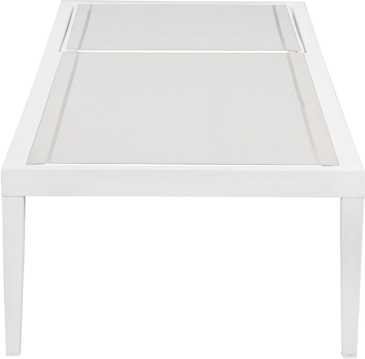 Nizuc White Mesh Waterproof Fabric Outdoor Patio Aluminum Mesh Chaise Lounge Chair - galleria furniture outlet