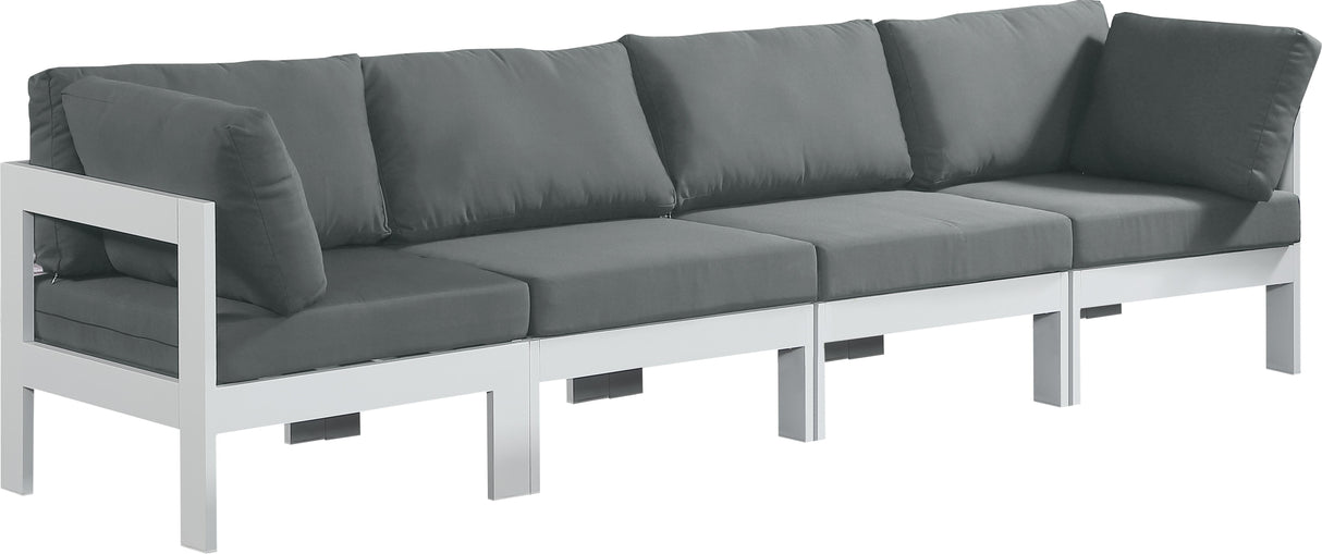 Nizuc Grey Waterproof Fabric Outdoor Patio Modular Sofa - galleria furniture outlet