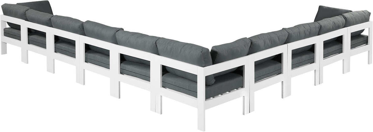 Nizuc Grey Waterproof Fabric Outdoor Patio Modular Sectional - galleria furniture outlet
