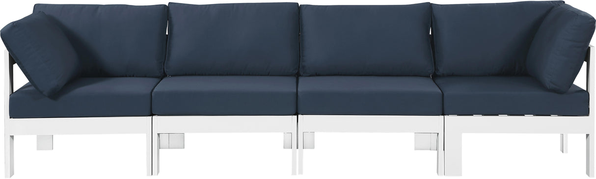 Nizuc Navy Waterproof Fabric Outdoor Patio Modular Sofa - galleria furniture outlet