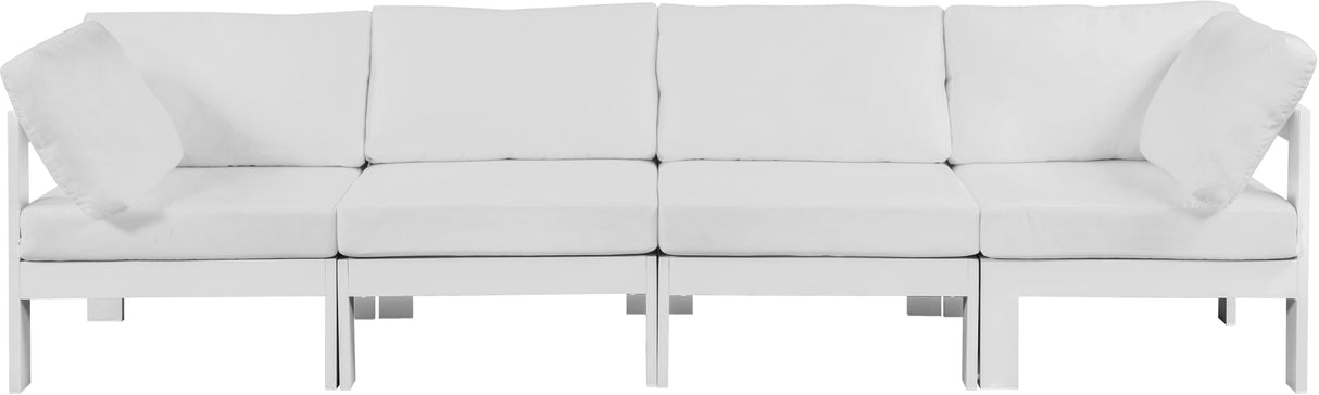Nizuc White Waterproof Fabric Outdoor Patio Modular Sofa - galleria furniture outlet