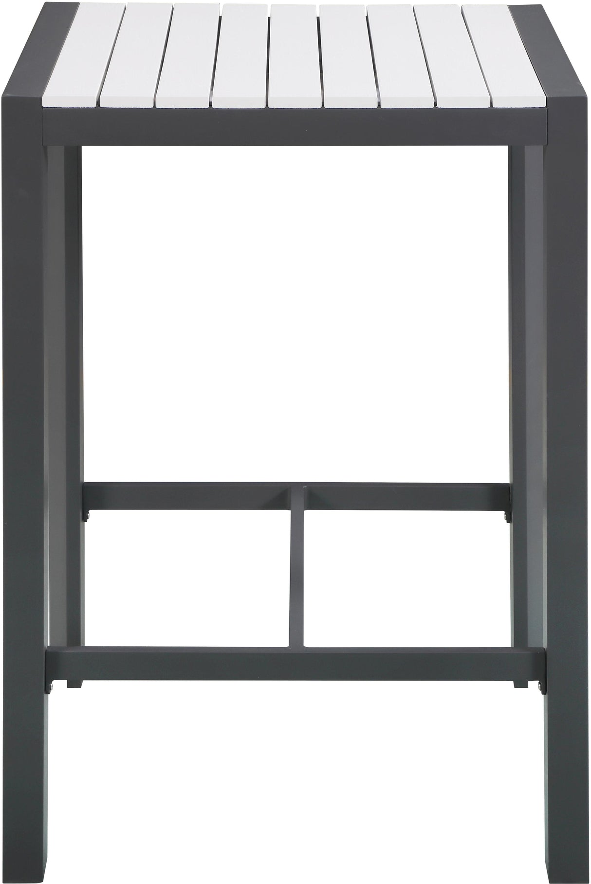 Nizuc White manufactured wood Outdoor Patio Aluminum Square Bar Table - galleria furniture outlet