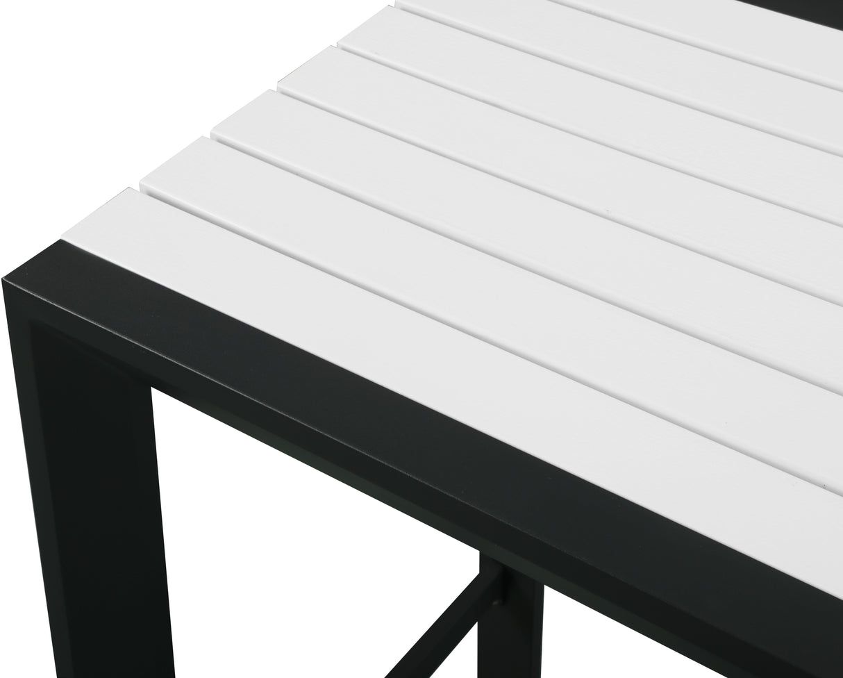 Nizuc White manufactured wood Outdoor Patio Aluminum Rectangle Bar Table - galleria furniture outlet