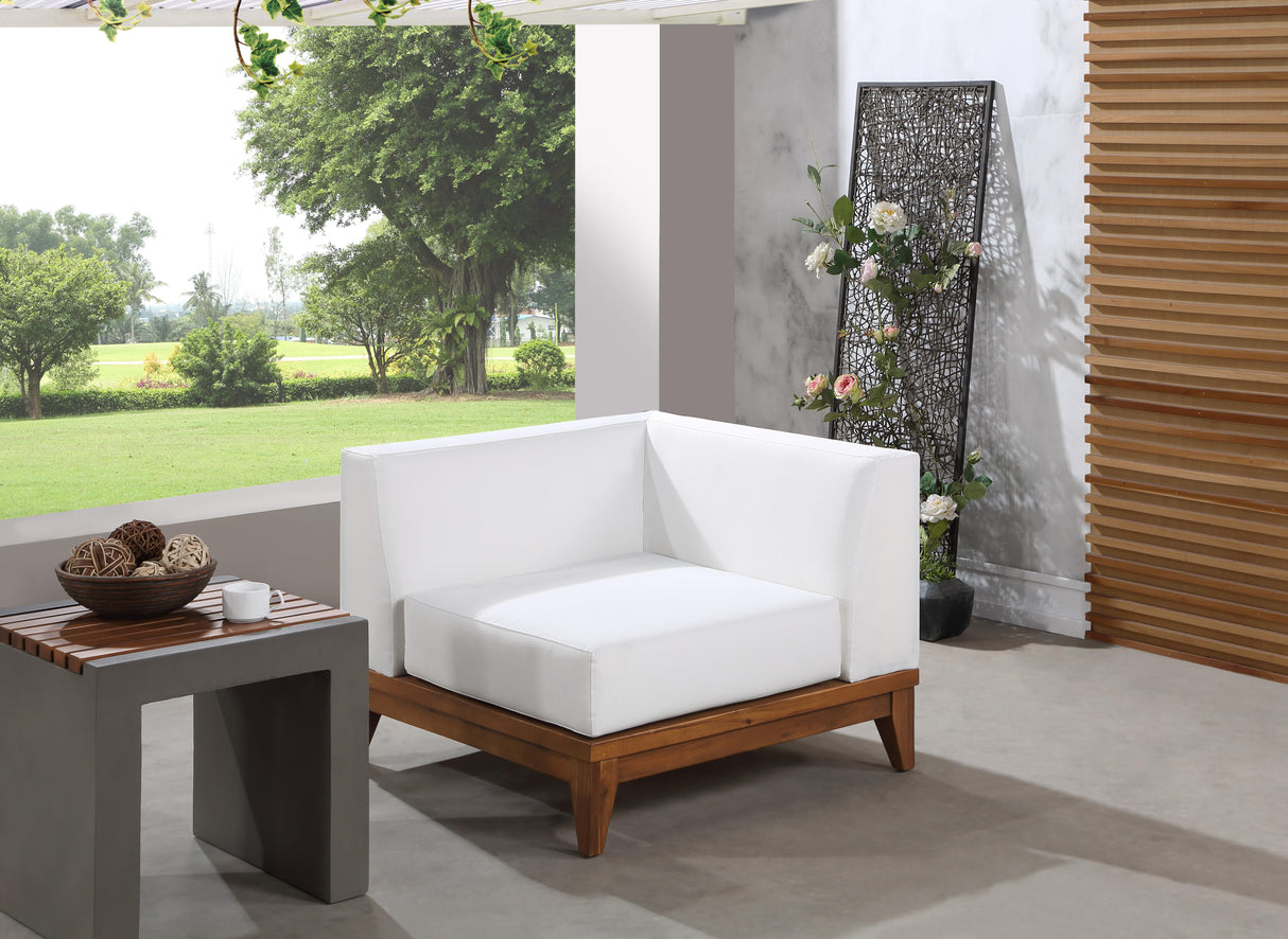 Rio Off White Waterproof Fabric Outdoor Patio Modular Corner Chair - galleria furniture outlet