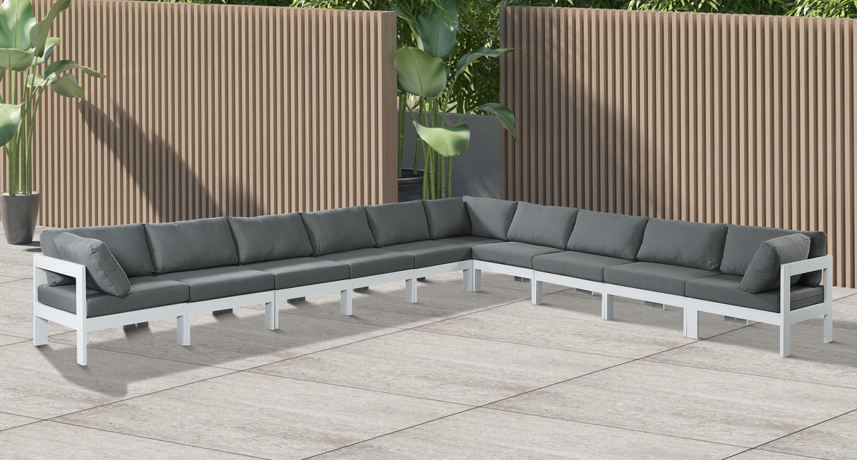 Nizuc Grey Waterproof Fabric Outdoor Patio Modular Sectional - galleria furniture outlet