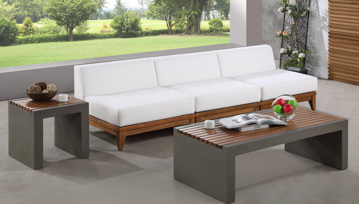 Rio Light Grey Concrete Cement End Table - galleria furniture outlet