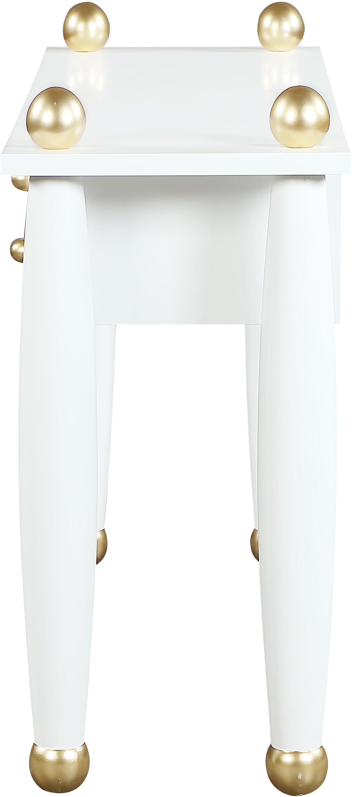 Etro White / Gold Desk/Console - galleria furniture outlet