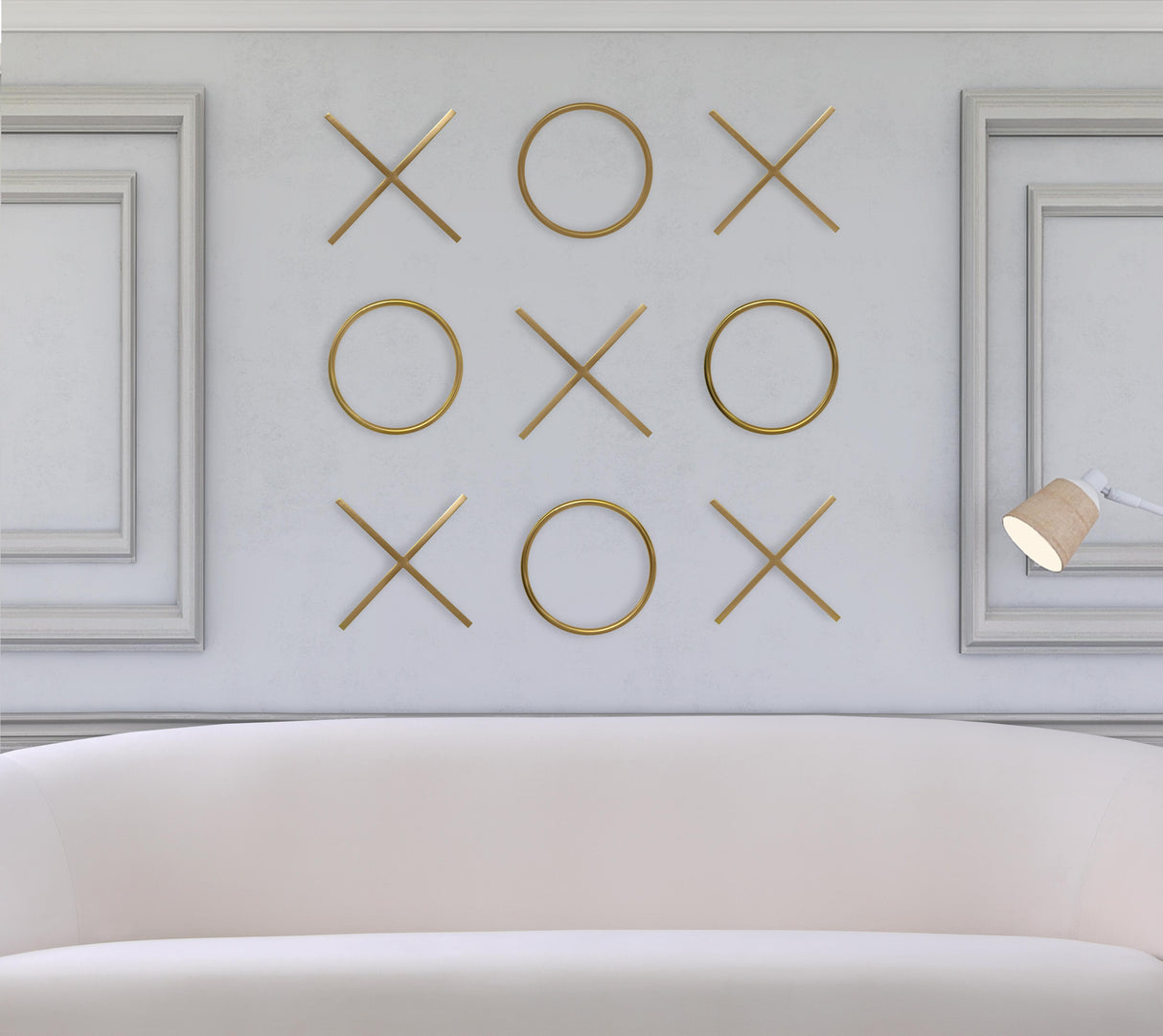 XOXO Gold Stainless Steel Wall Decor - galleria furniture outlet