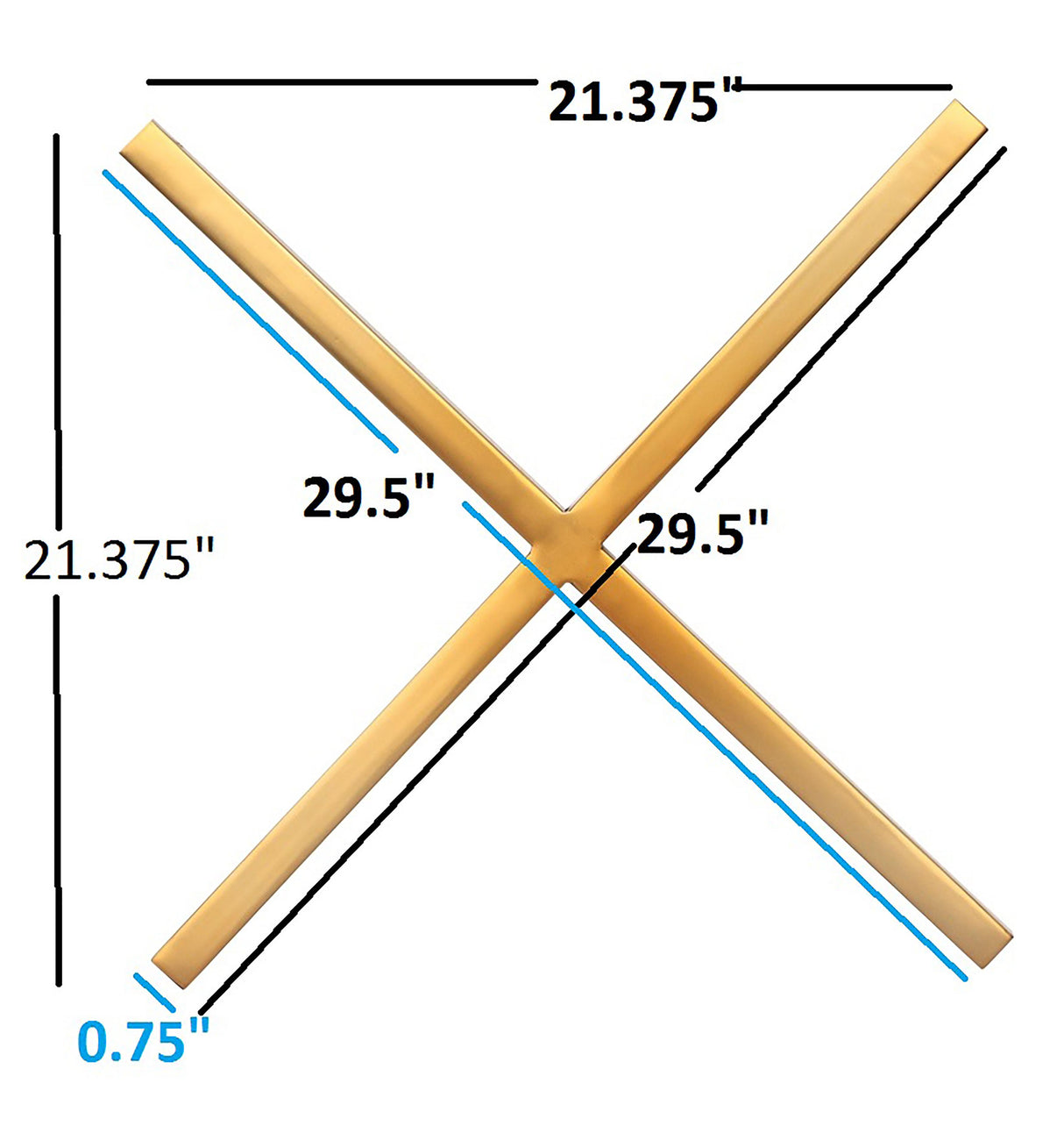 XOXO Gold Stainless Steel Wall Decor - galleria furniture outlet