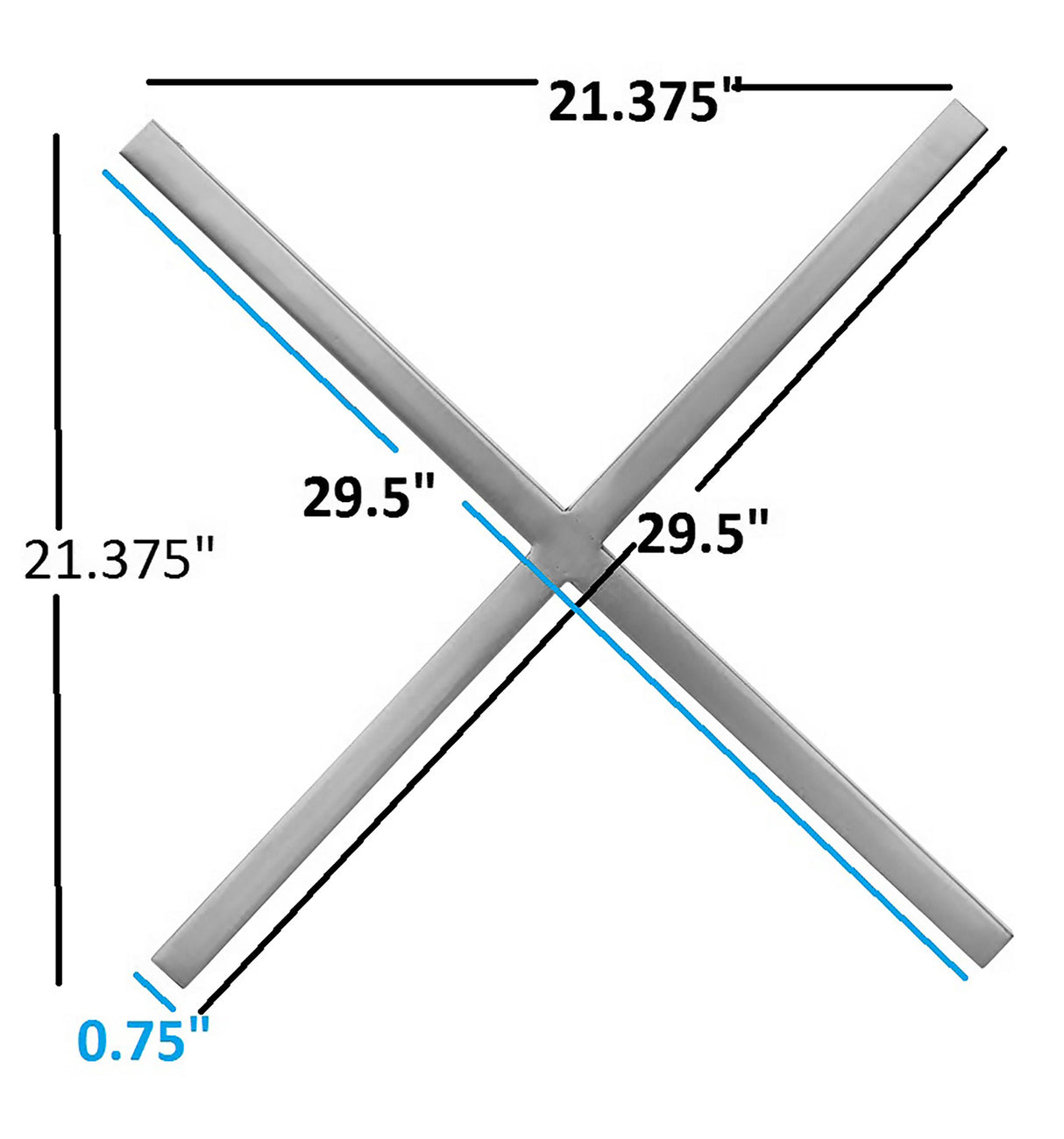 XOXO Chrome Stainless Steel Wall Decor - galleria furniture outlet