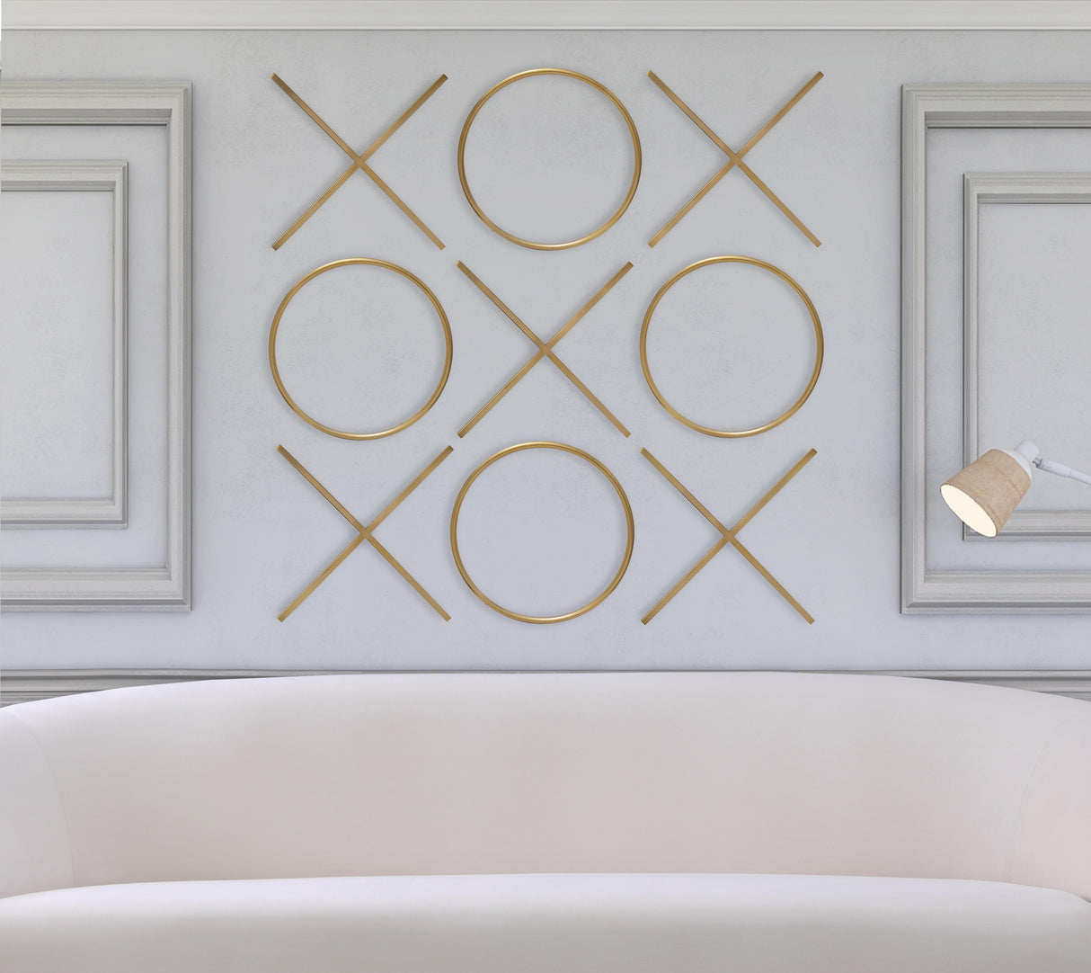 XOXO Gold Stainless Steel Wall Decor - galleria furniture outlet