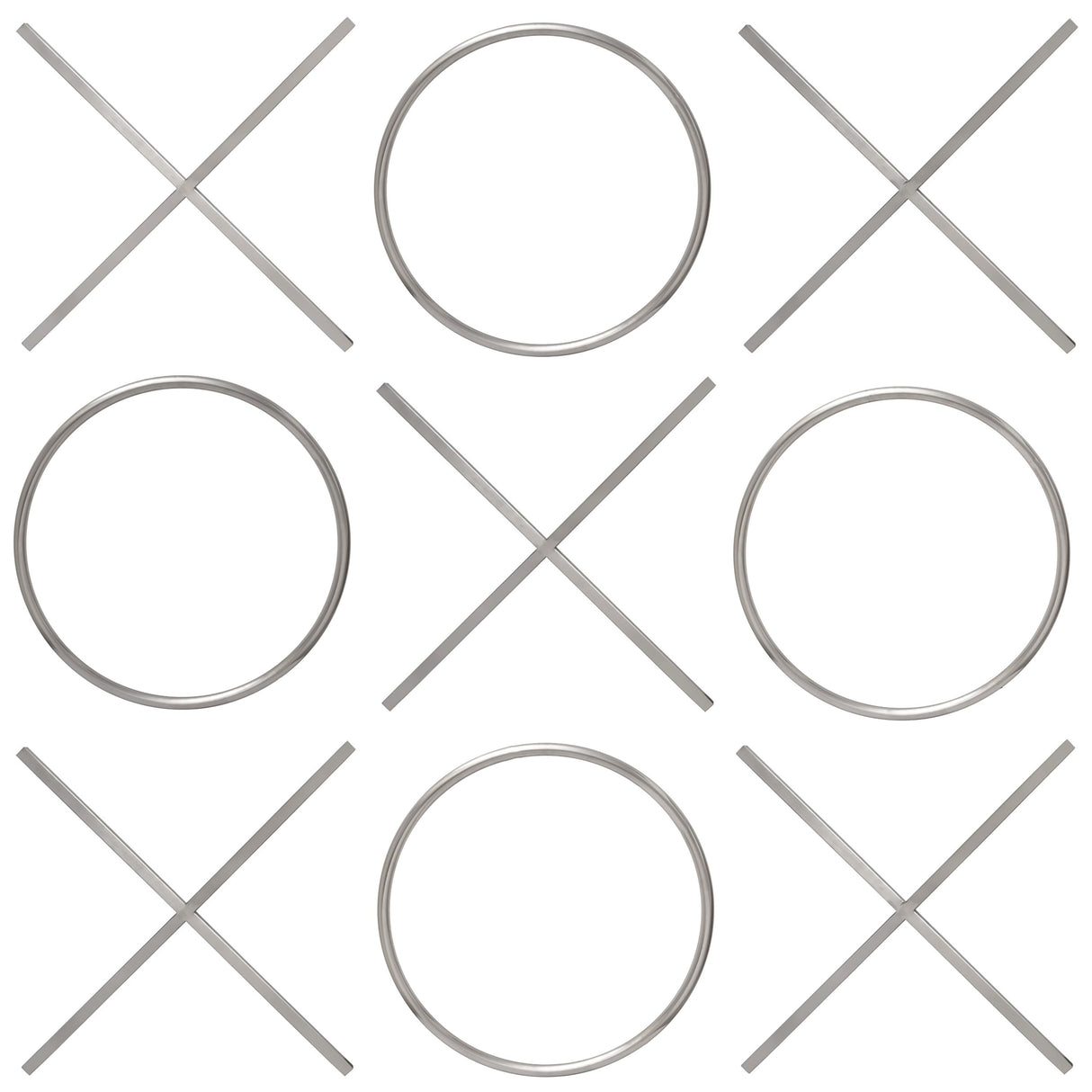 XOXO Chrome Stainless Steel Wall Decor
