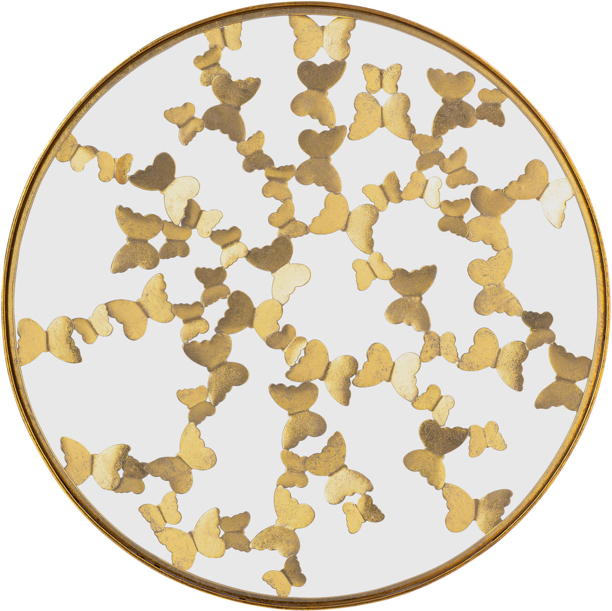 Butterfly Gold Coffee Table - galleria furniture outlet