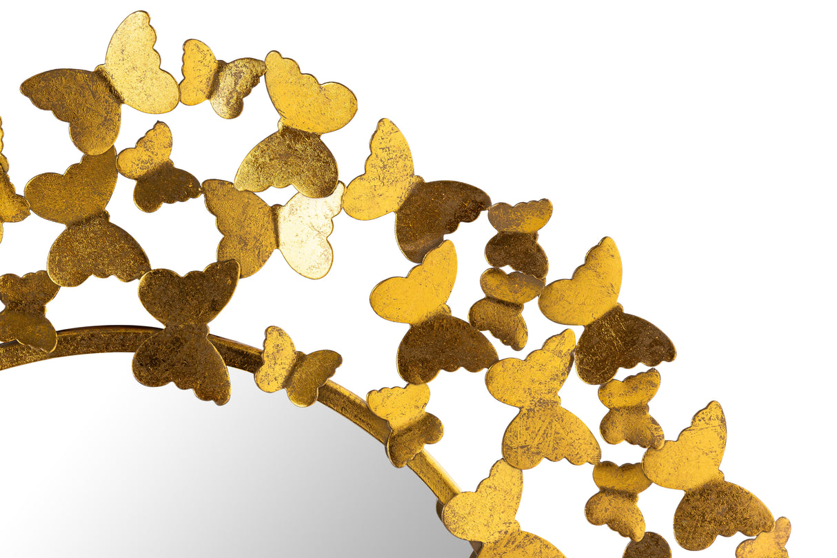 Butterfly Gold Mirror - galleria furniture outlet