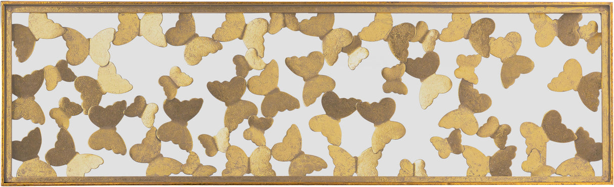 Butterfly Gold Console Table - galleria furniture outlet