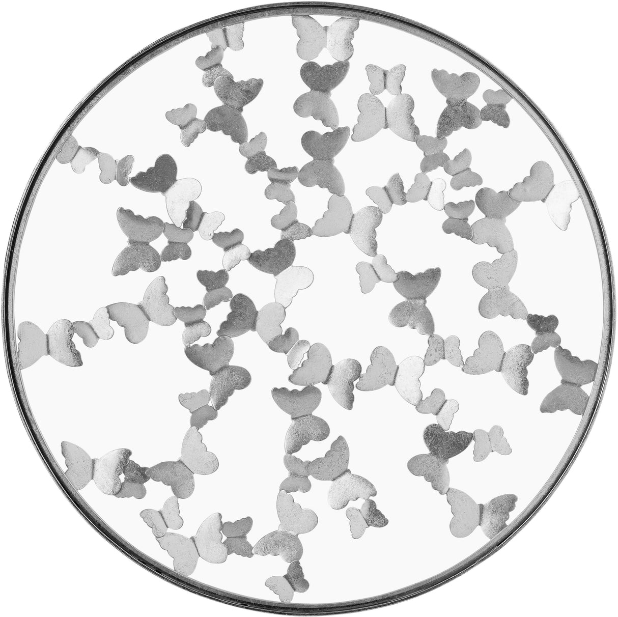 Butterfly Silver Coffee Table - galleria furniture outlet