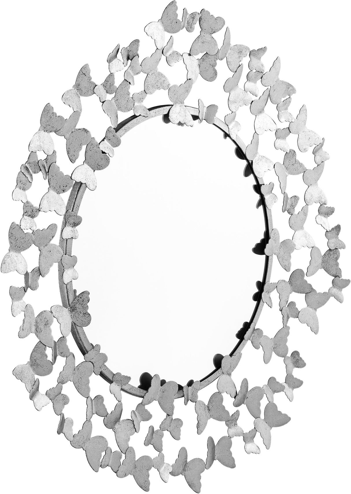 Butterfly Silver Mirror - galleria furniture outlet