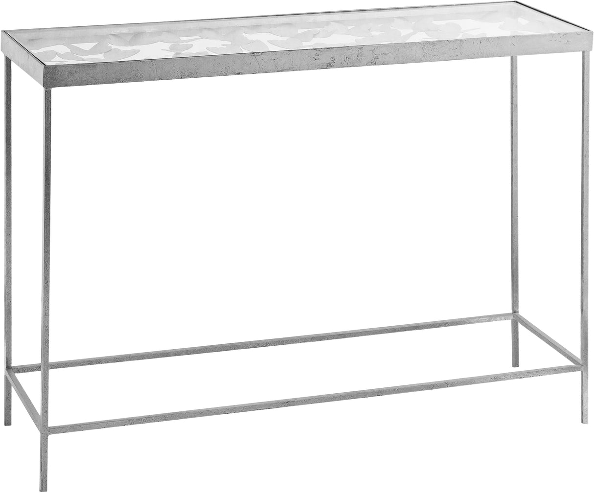 Butterfly Silver Console Table - galleria furniture outlet