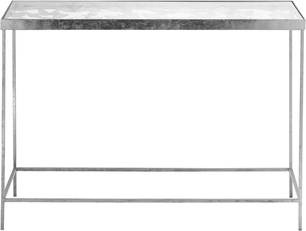 Butterfly Silver Console Table - galleria furniture outlet