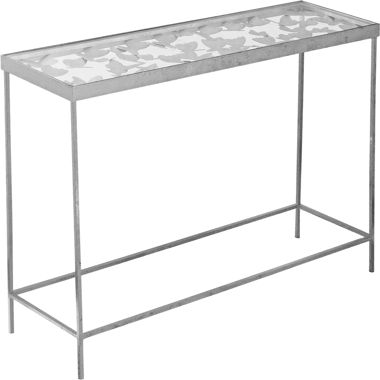 Butterfly Silver Console Table - galleria furniture outlet