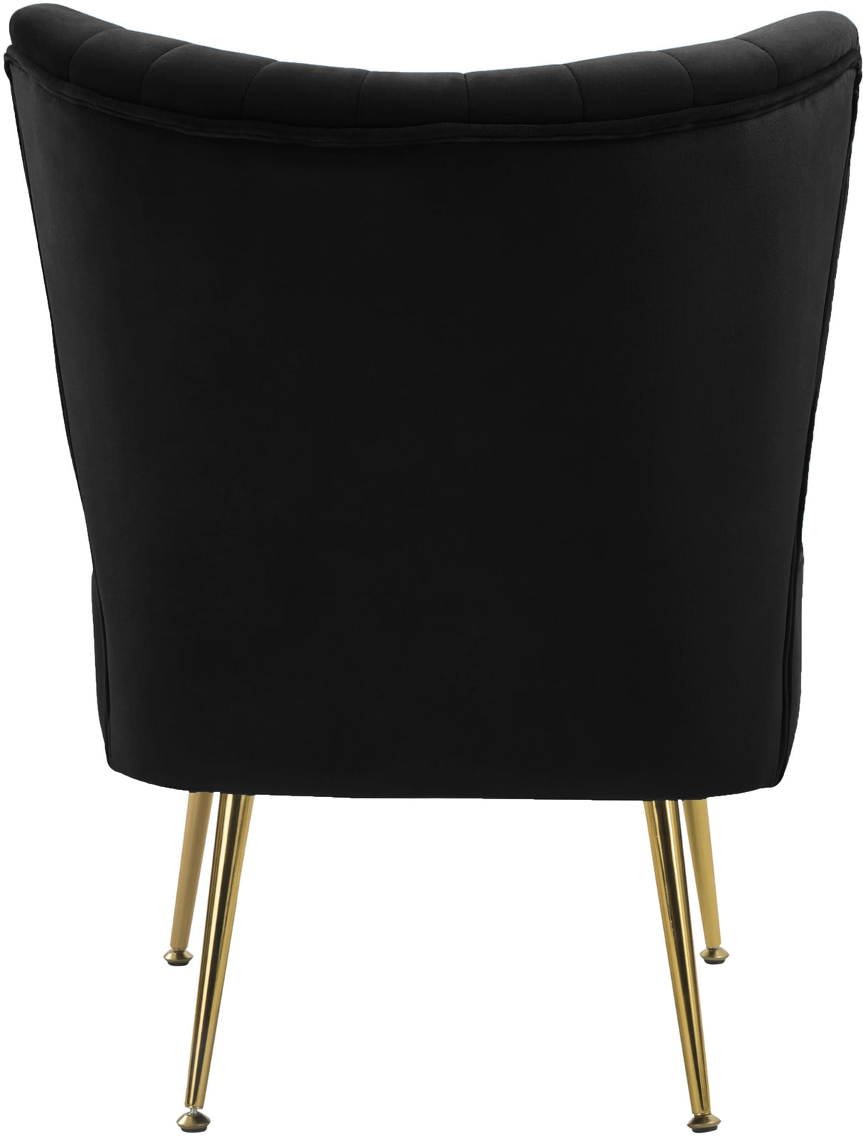 Tess Black Velvet Accent Chair - galleria furniture outlet