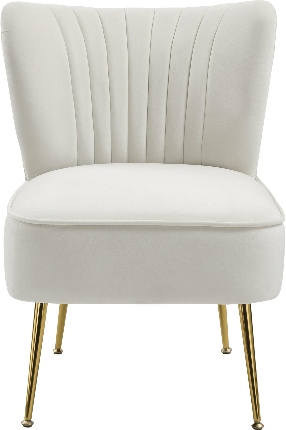 Tess Cream Velvet Accent Chair - galleria furniture outlet