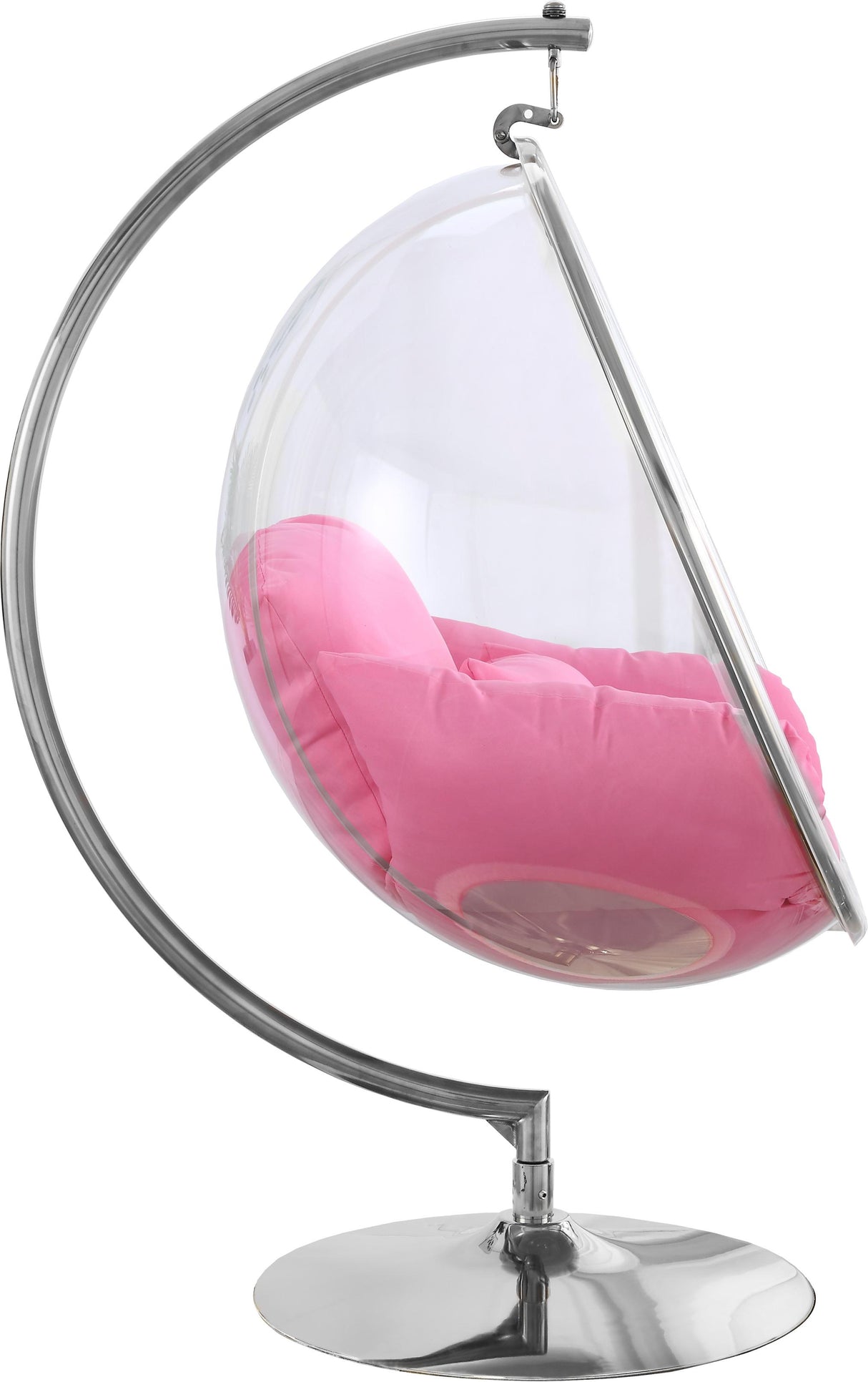 Luna Pink Durable Fabric Acrylic Swing Chair - galleria furniture outlet