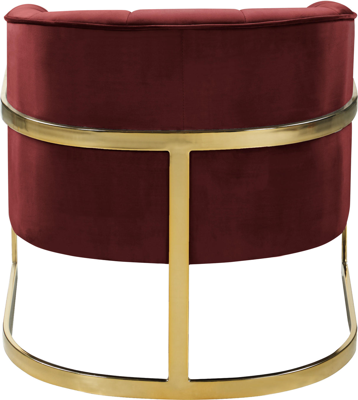 Carter Burgundy Velvet Accent Chair - galleria furniture outlet