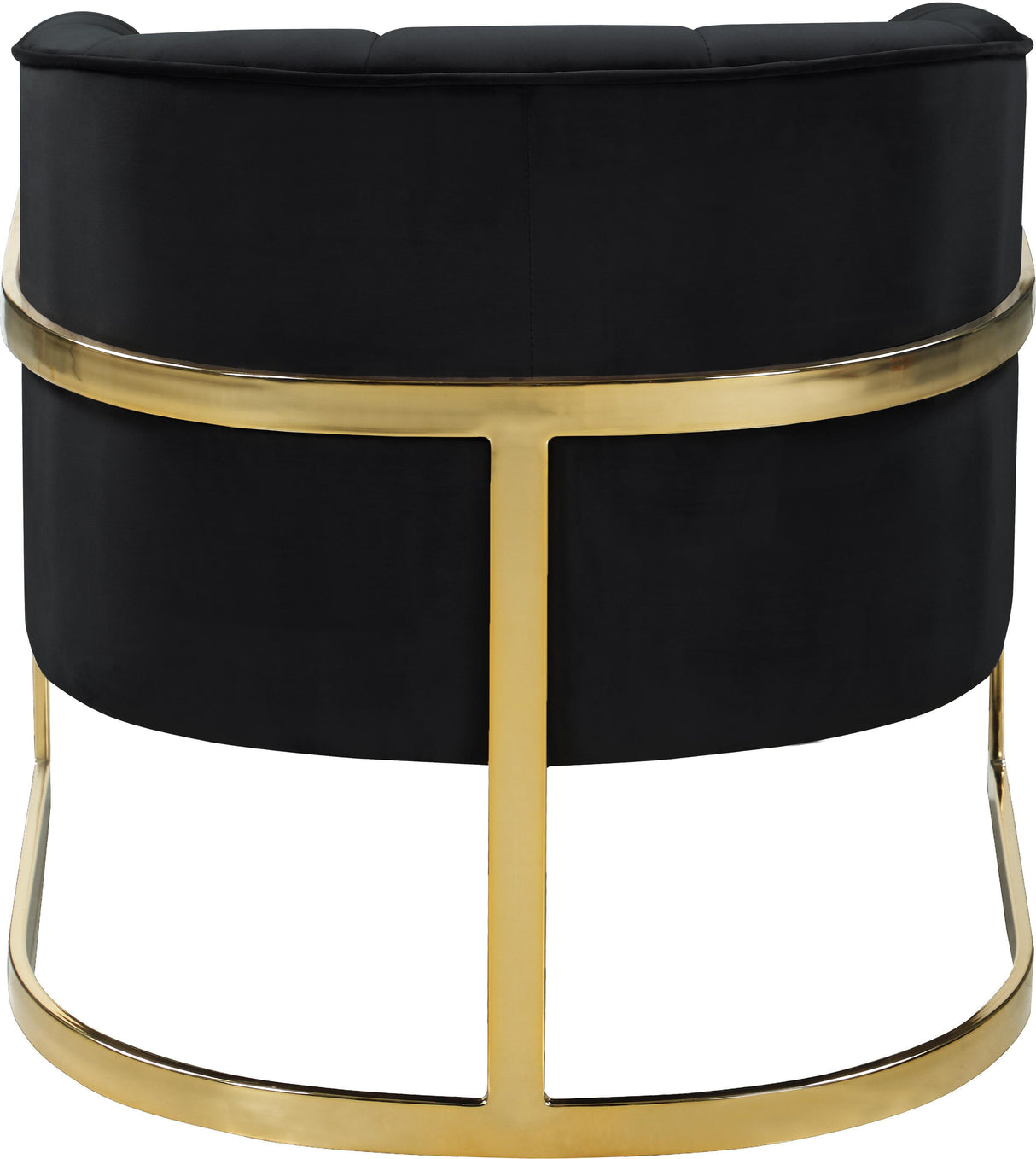 Carter Black Velvet Accent Chair - galleria furniture outlet