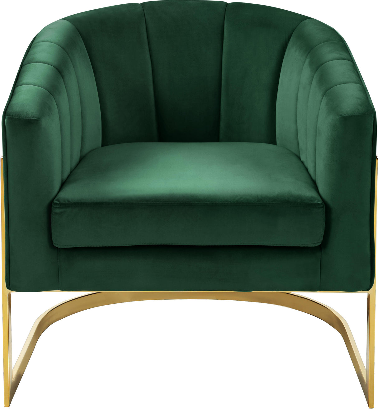 Carter Green Velvet Accent Chair - galleria furniture outlet