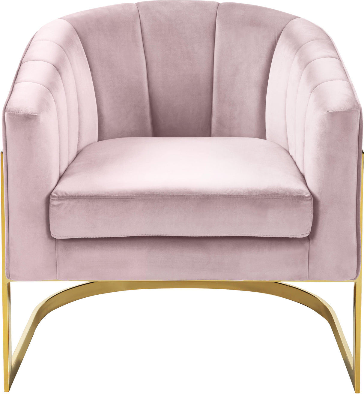 Carter Pink Velvet Accent Chair - galleria furniture outlet