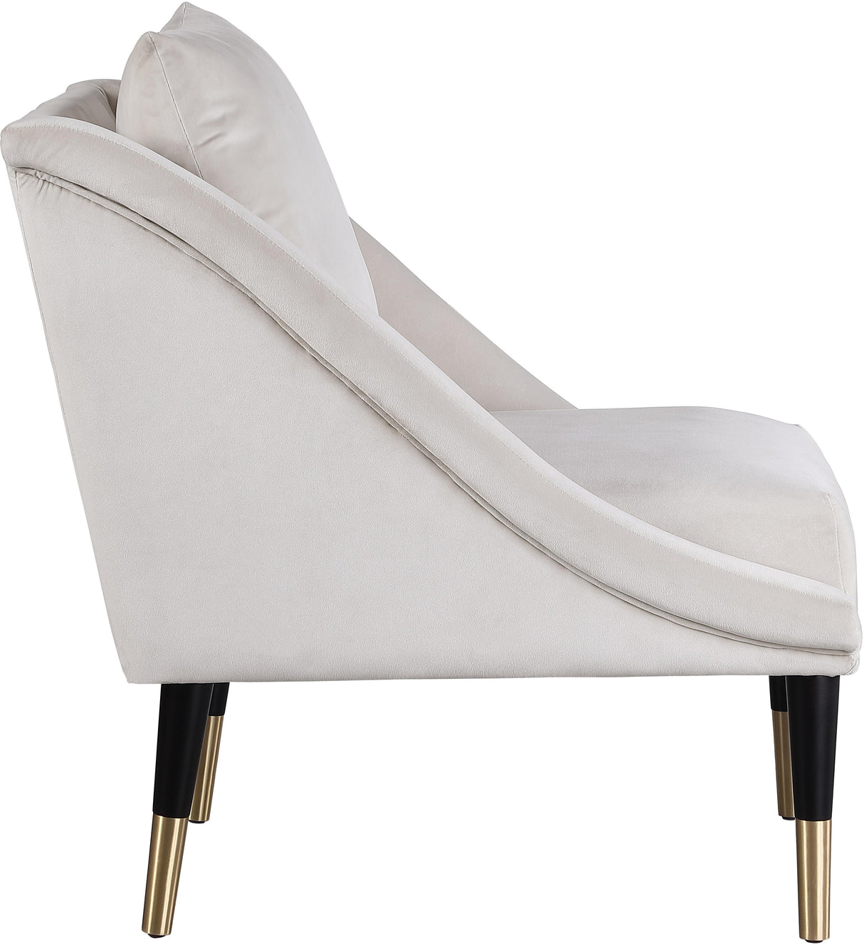Elegante Cream Velvet Accent Chair - galleria furniture outlet