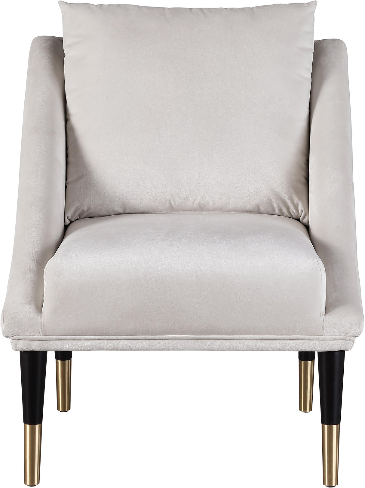 Elegante Cream Velvet Accent Chair - galleria furniture outlet