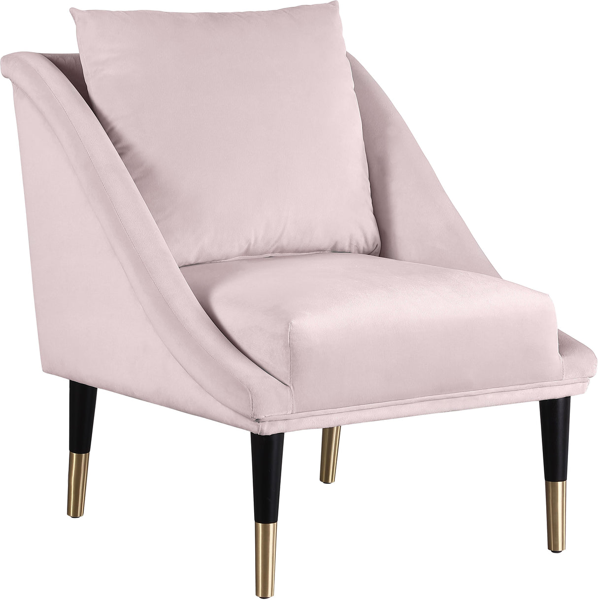 Elegante Pink Velvet Accent Chair - galleria furniture outlet