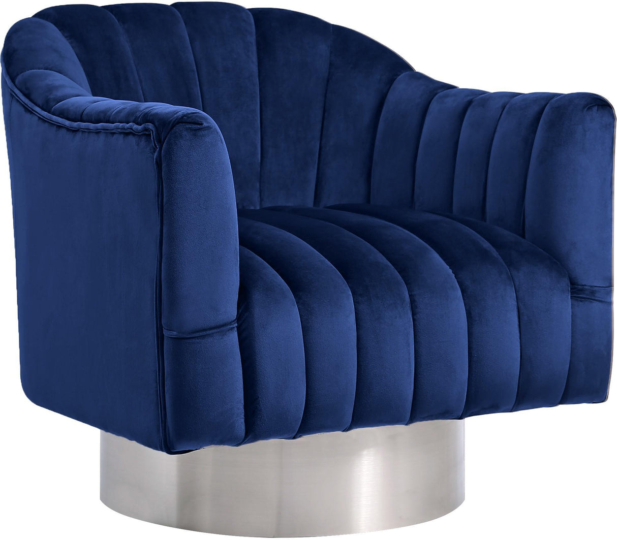 Farrah Navy Velvet Accent Chair