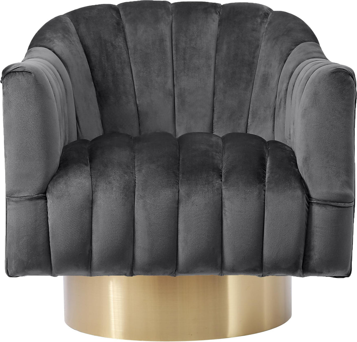 Farrah Grey Velvet Accent Chair - galleria furniture outlet