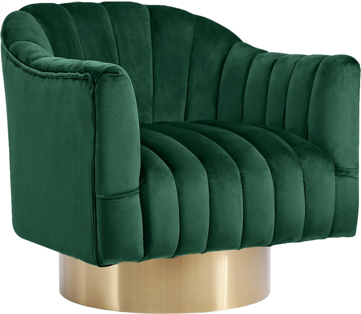Farrah Green Velvet Accent Chair - galleria furniture outlet