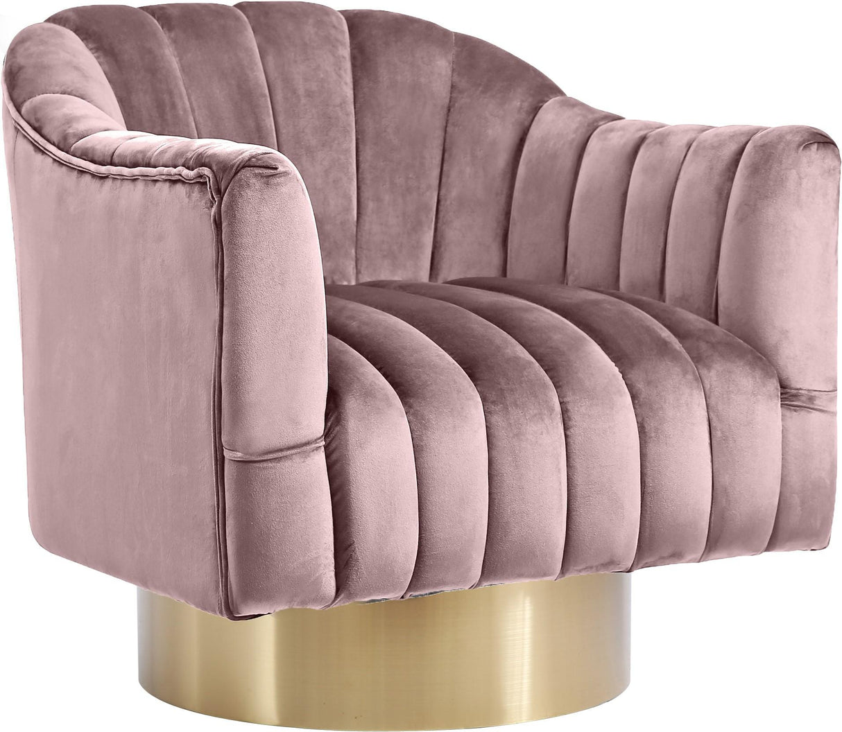 Farrah Pink Velvet Accent Chair - galleria furniture outlet