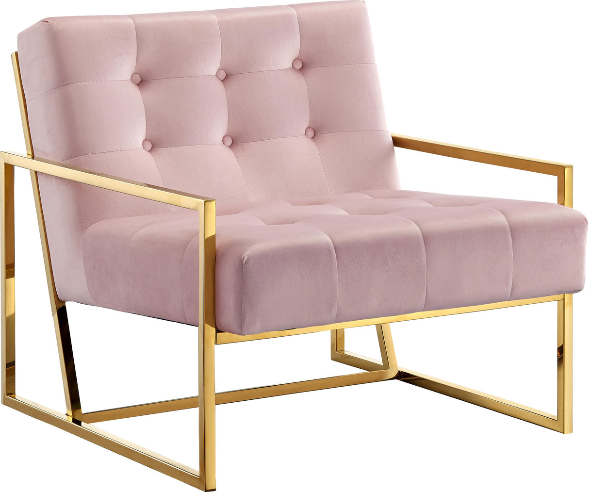 Pierre Pink Velvet Accent Chair - galleria furniture outlet