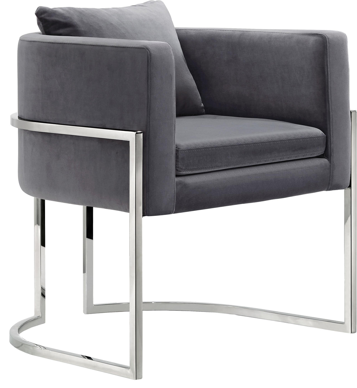 Pippa Grey Velvet Accent Chair - galleria furniture outlet