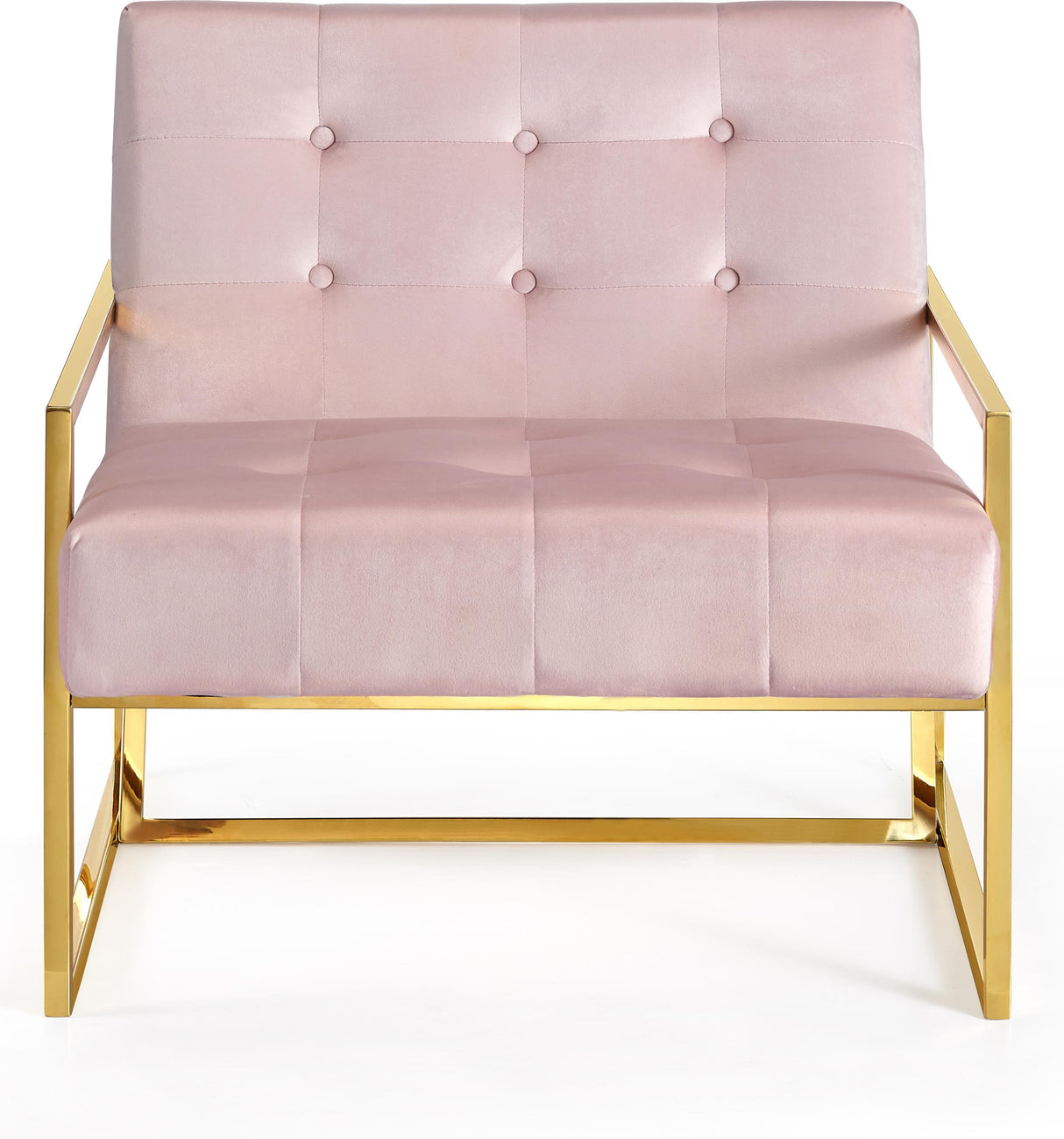 Pierre Pink Velvet Accent Chair - galleria furniture outlet
