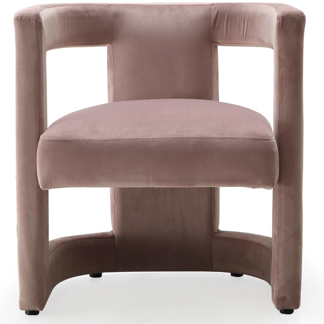 Blair Pink Velvet Accent Chair - galleria furniture outlet