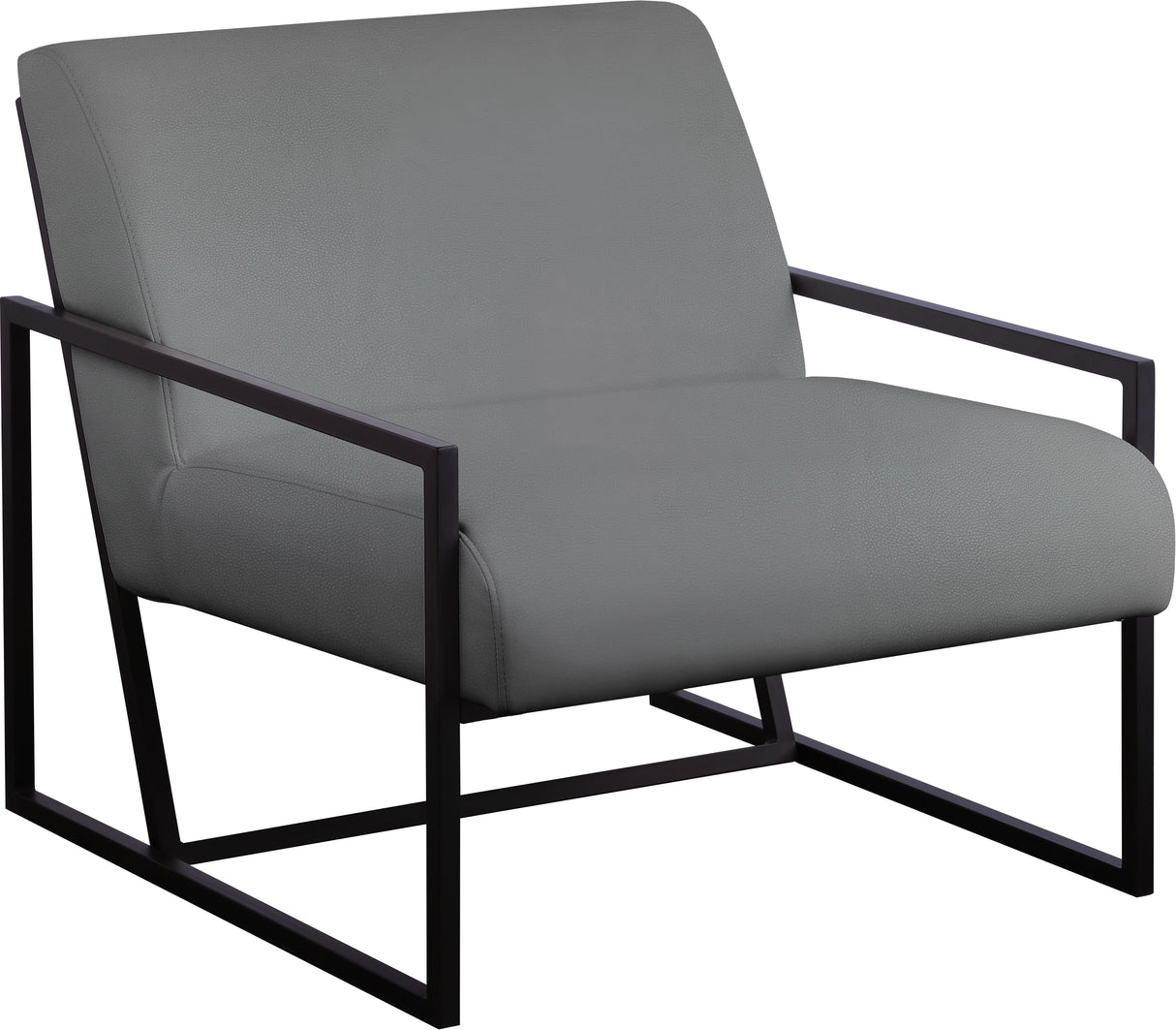 Industry Grey Faux Leather Accent Chair